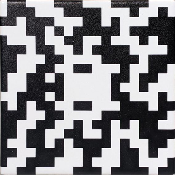 Camo Black & White Tile