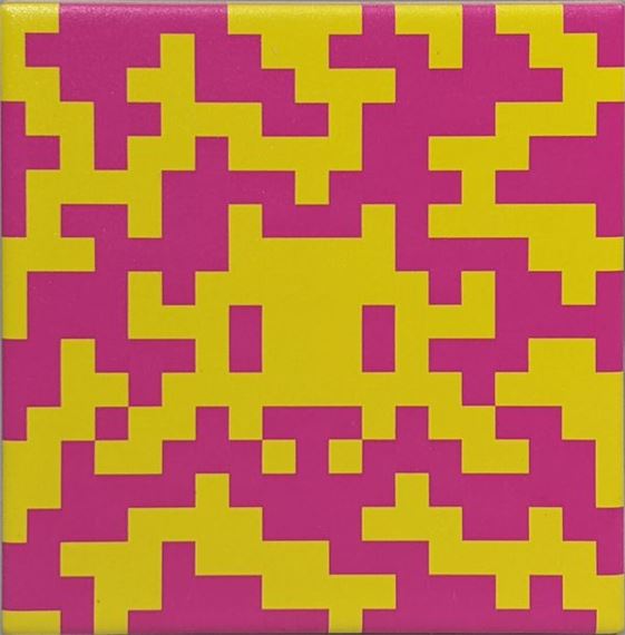 Camo Pink & Yellow Tile